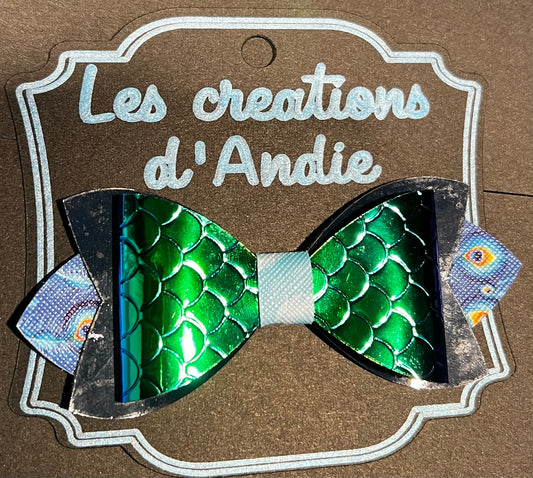 Boucle queue de sirène bleue/vert